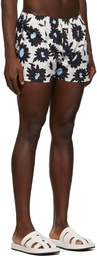 Jacquemus White & Black 'Le Calecon' Swim Shorts