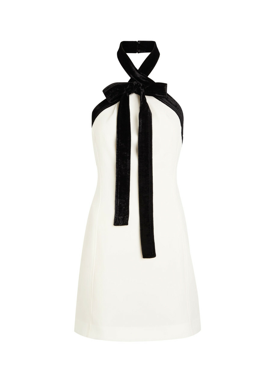 Simkhai Jolie Bow-embellished Crepe Mini Dress Ivory