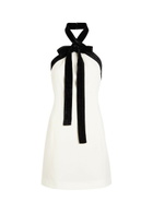 Simkhai Jolie Bow-embellished Crepe Mini Dress Ivory