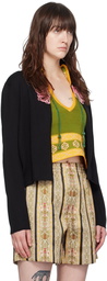 Bode Black Beaded Abilene Cardigan