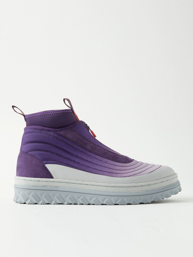 Photo: Converse - paria /FARZANEH Pro Leather X2 Trek Hi Nubuck and Neoprene-Trimmed Mesh Sneakers - Purple