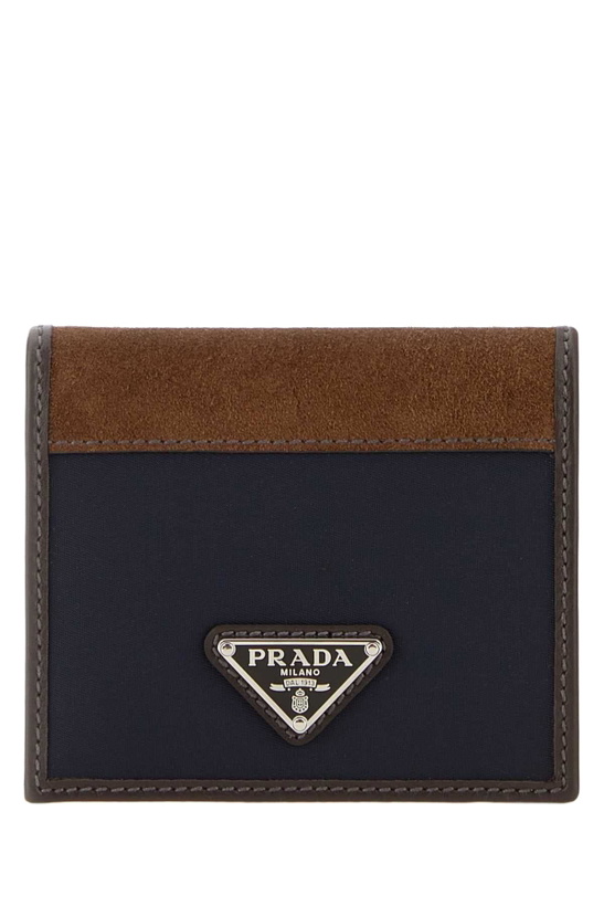 Photo: Prada Two-tone Fabric And Suede Wallet