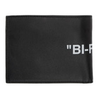 Off-White Black Quote Bifold Wallet