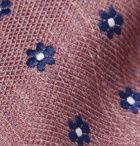 Bigi - 8cm Silk and Linen-Blend Jacquard Tie - Pink