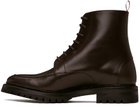 Thom Browne Brown Commando Sole Apron Stitch Boots