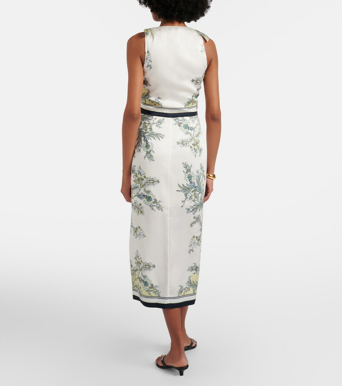 Veronica Beard Kaliza floral twill midi dress