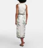 Veronica Beard Kaliza floral twill midi dress