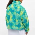 XOXOGOODBOY Women's Bleached Half Zip Up Fleece Jacket in Blue