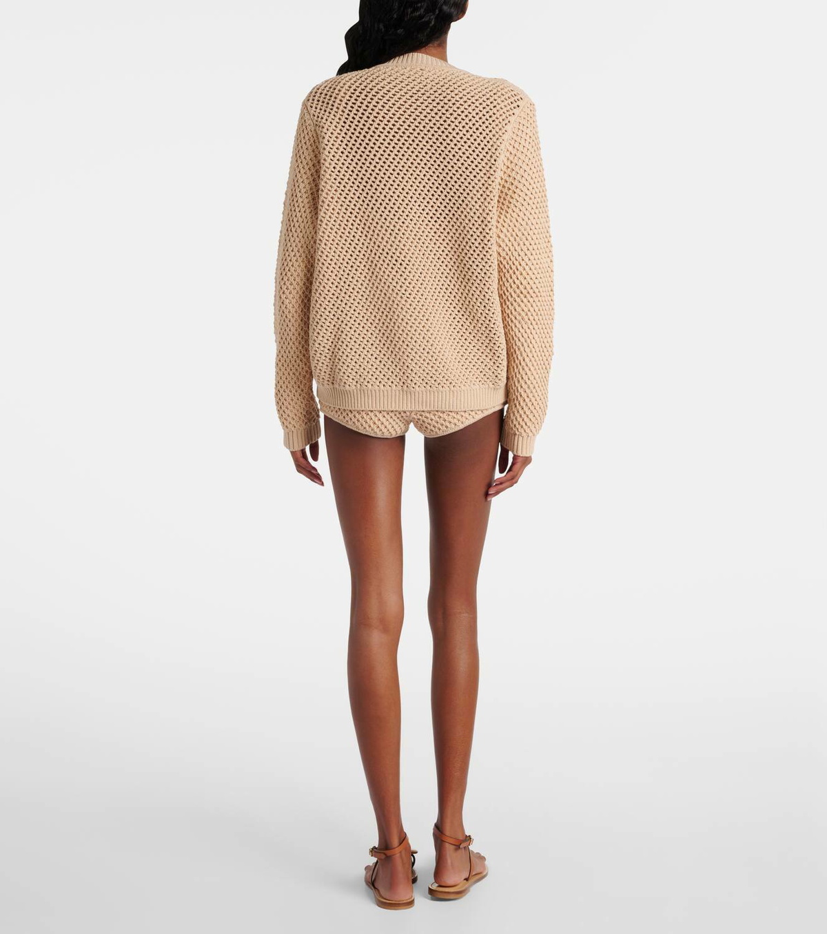 Elie Saab Floral-appliqué crochet cardigan