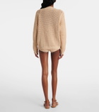 Elie Saab Floral-appliqué crochet cardigan