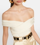 Khaite - Rafael off-shoulder crêpe bodysuit