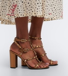 Valentino Garavani Rockstud metallic leather sandals
