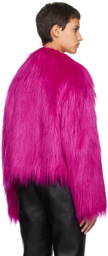 Stand Studio Pink Janet Faux-Fur Jacket