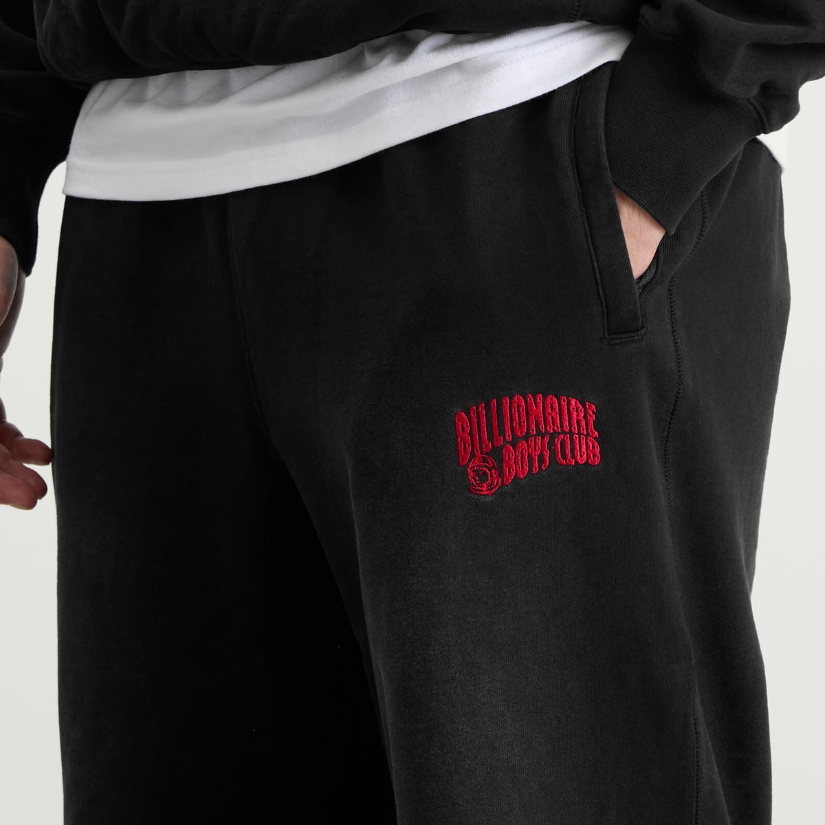 Billionaire Boys Club Men's Oversized Arch Logo Sweatpants in Washed Black