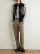 ROA - Slim-Fit Straight-Leg Logo-Embroidered Belted Cotton-Blend Twill Trousers - Brown