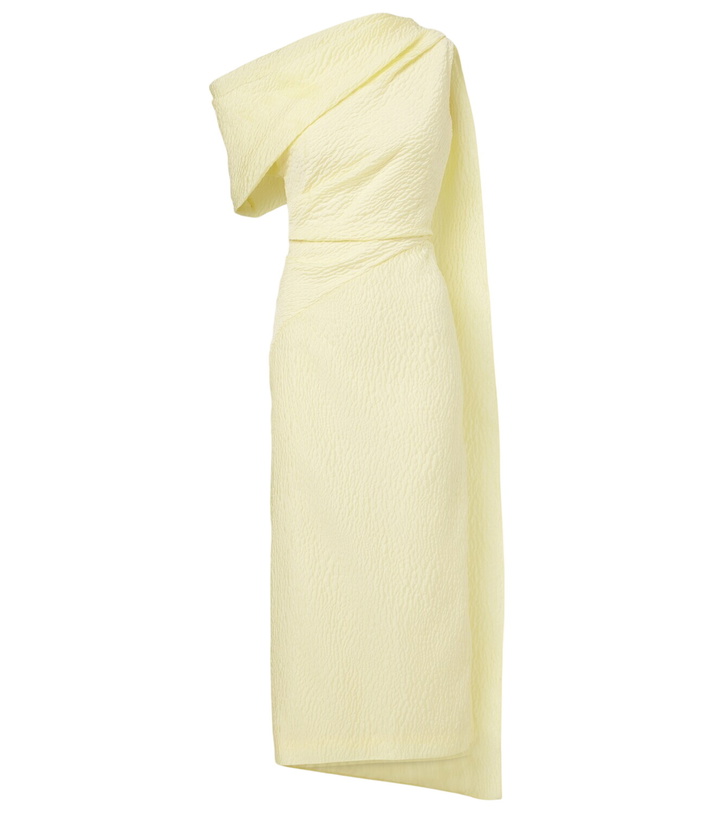 Photo: Roksanda Maite caped cloqué midi dress