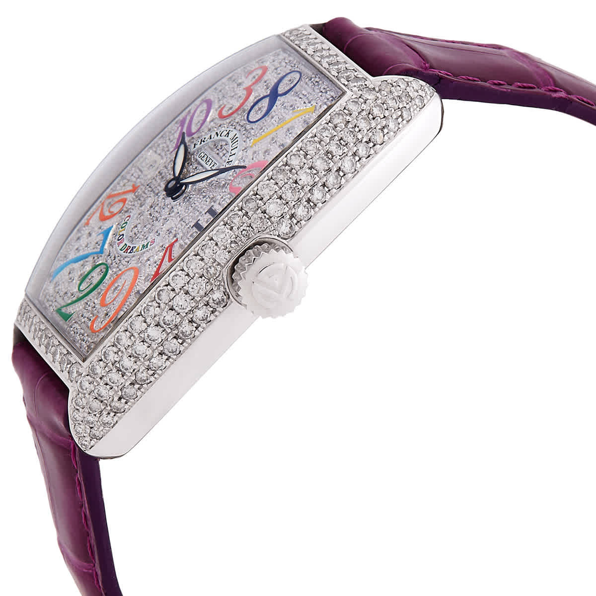 Franck Muller Cintree Curvex Crazy Hours Color Dreams Automatic Diamond Watch 7851 CH COL DRM D CD OG