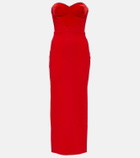 Alex Perry Charlton strapless crêpe midi dress