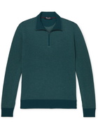 LORO PIANA - Striped Cashmere Half-Zip Sweater - Blue