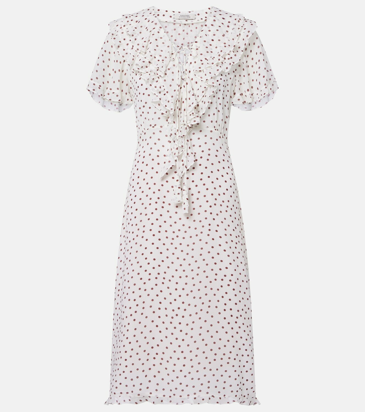 Dorothee Schumacher Dancing Dots polka-dot georgette midi dress