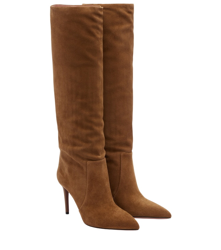 Photo: Paris Texas Stiletto suede knee-high boots