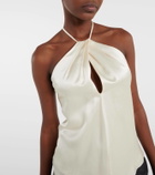 Nili Lotan Edwige halterneck silk top