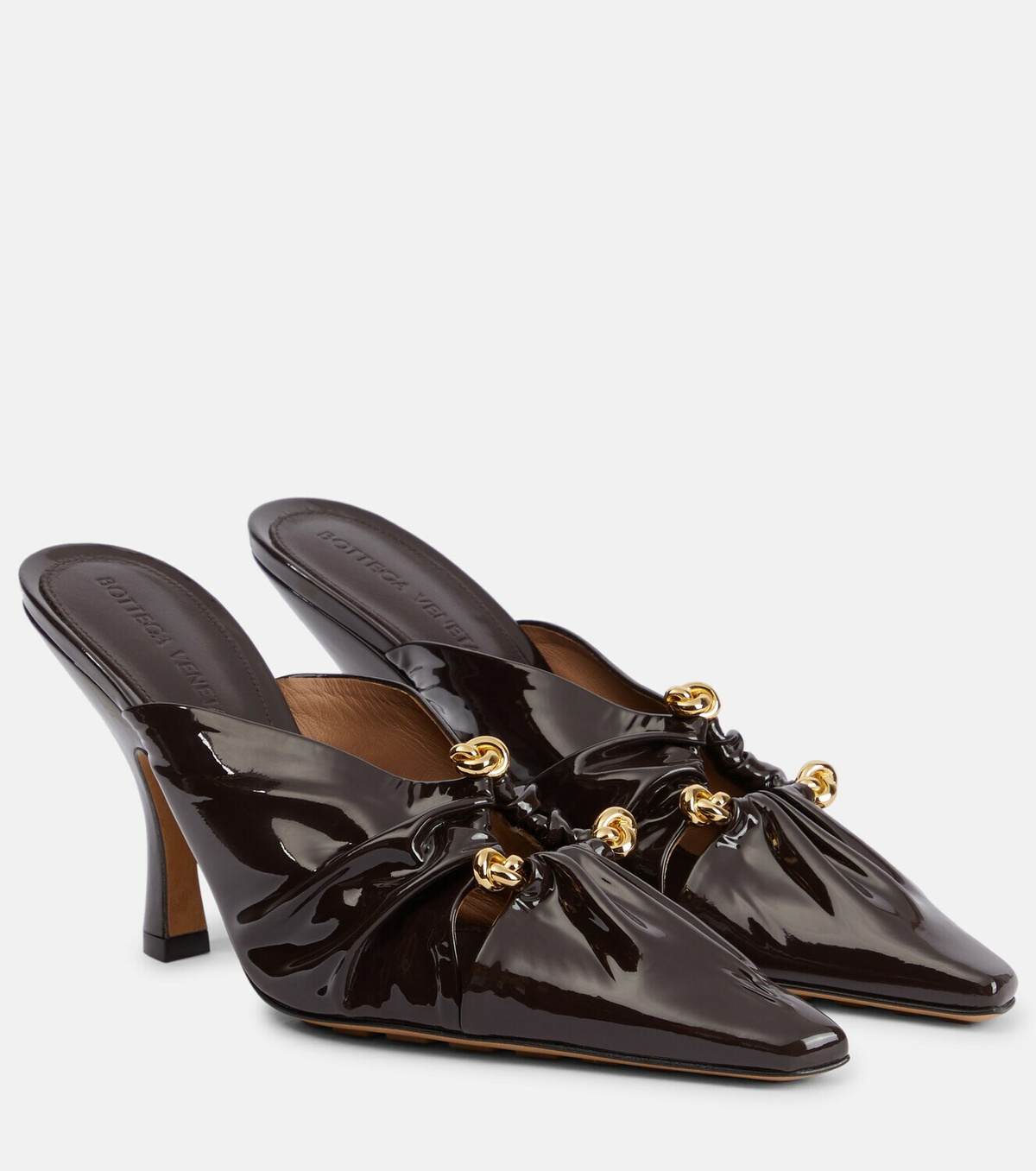 【PORTERNA】Bennine Mules Bottega Veneta Bunnie patent leather mules Bottega Veneta
