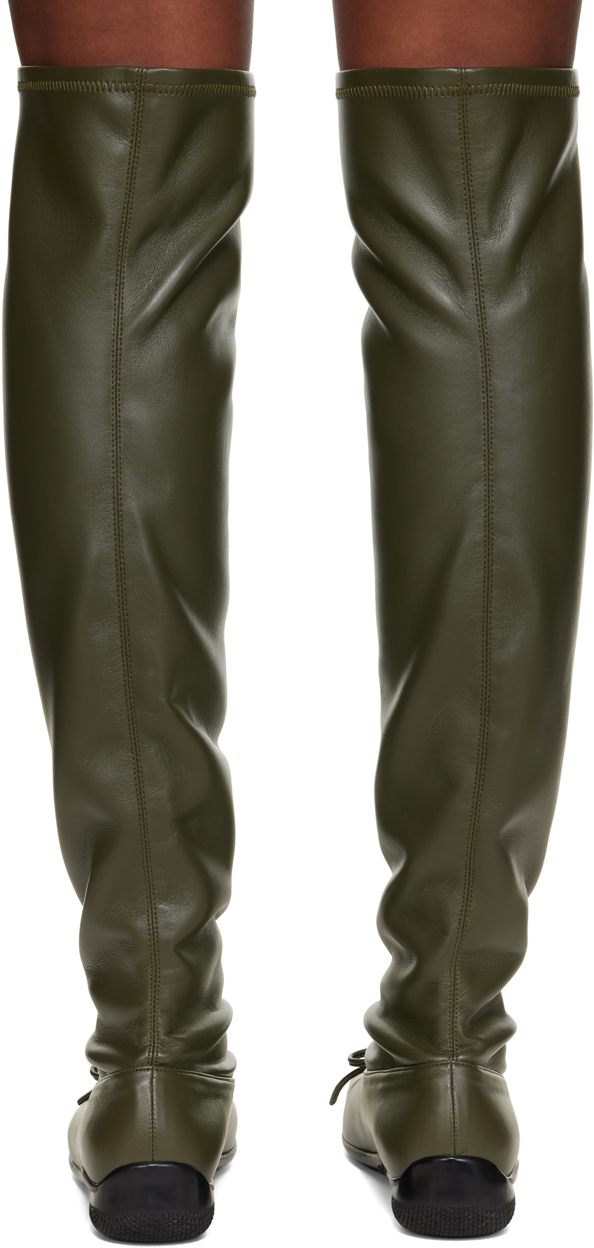 OPEN YY Khaki Thigh High Ballet Boots