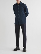 Dunhill - Cotton-Piqué Shirt - Blue