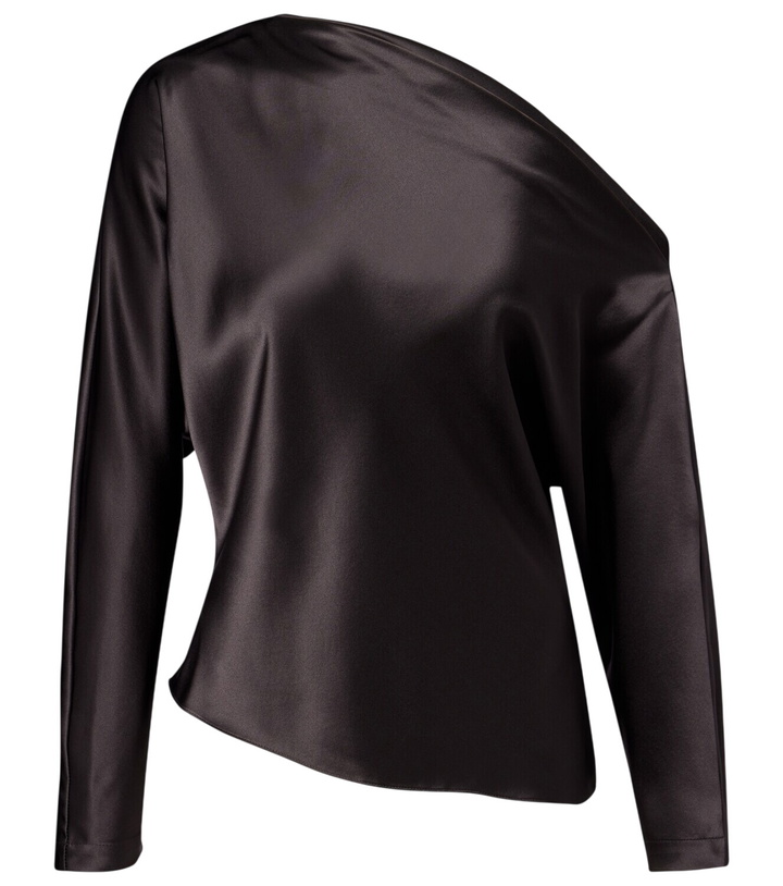 Photo: The Sei One-shoulder silk satin top