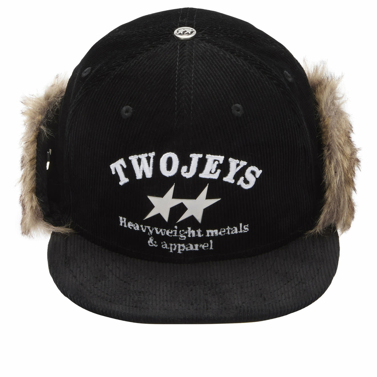 TwoJeys x New Era 59Fifty Downflap Cap in Corduroy Black