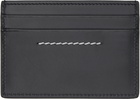 MM6 Maison Margiela Black Numeric Leather Card Holder