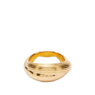 Missoma Women's x Lucy Williams Ridged Cross Over Ring in Gold