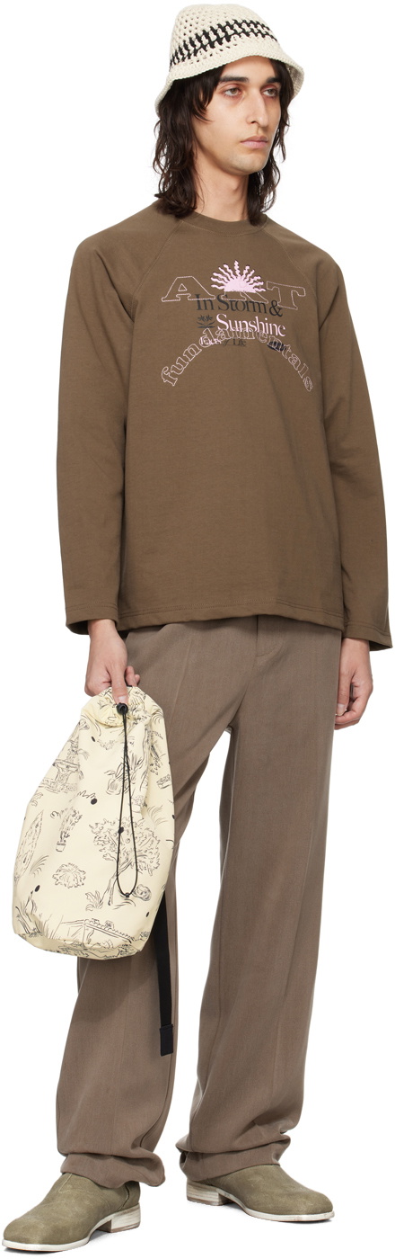 Kijun Beige Drawstring Sport Bag