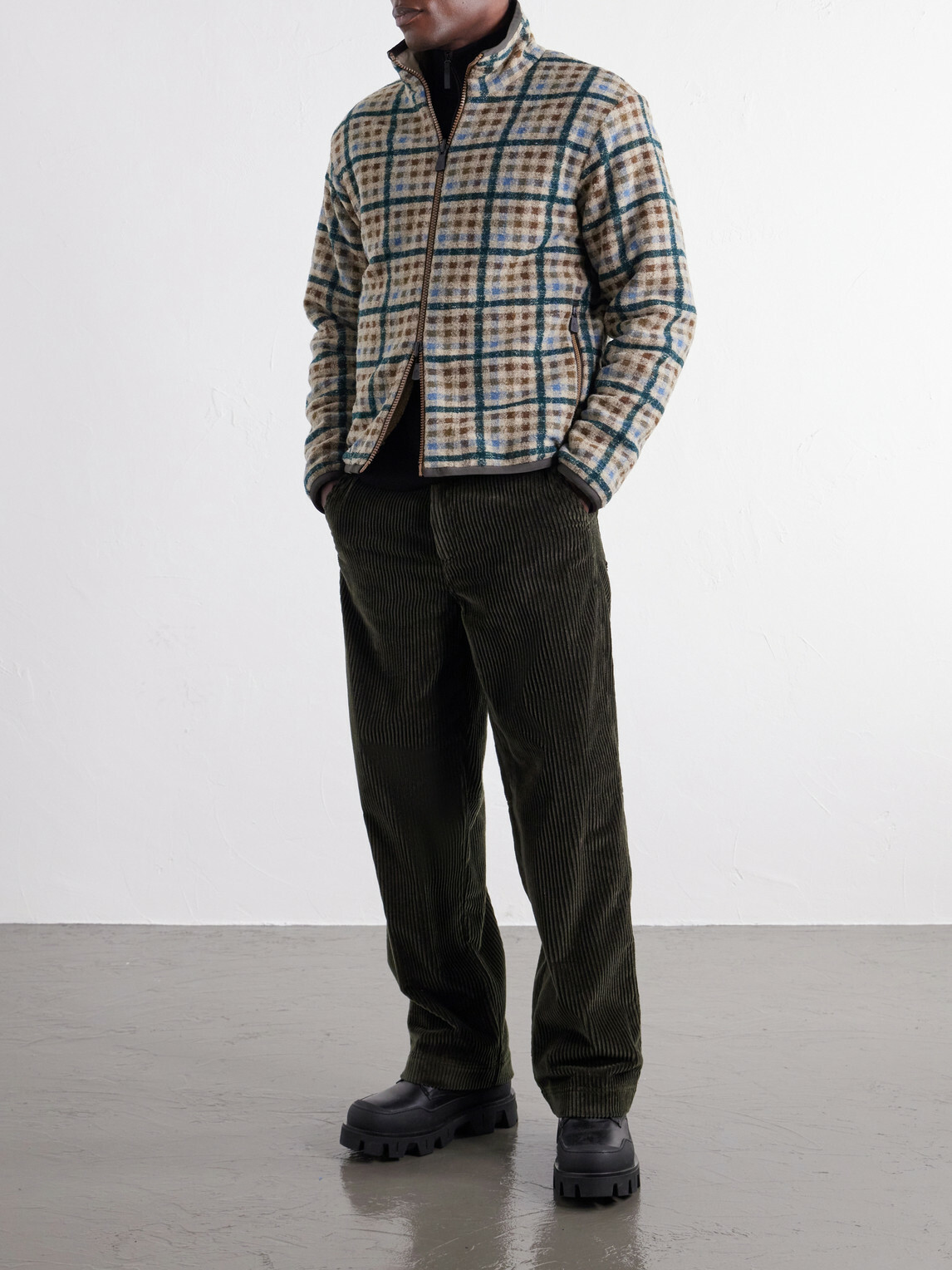 Moncler Grenoble - Reversible Checked Shell-Trimmed Fleece Padded Jacket - Multi