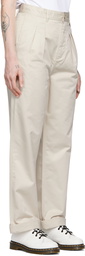 Maison Kitsuné Off-White Olympia Le-Tan Cotton Trousers