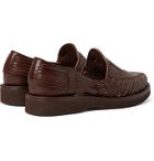 Yuketen - Alejandro Woven Leather Huarache Sandals - Brown