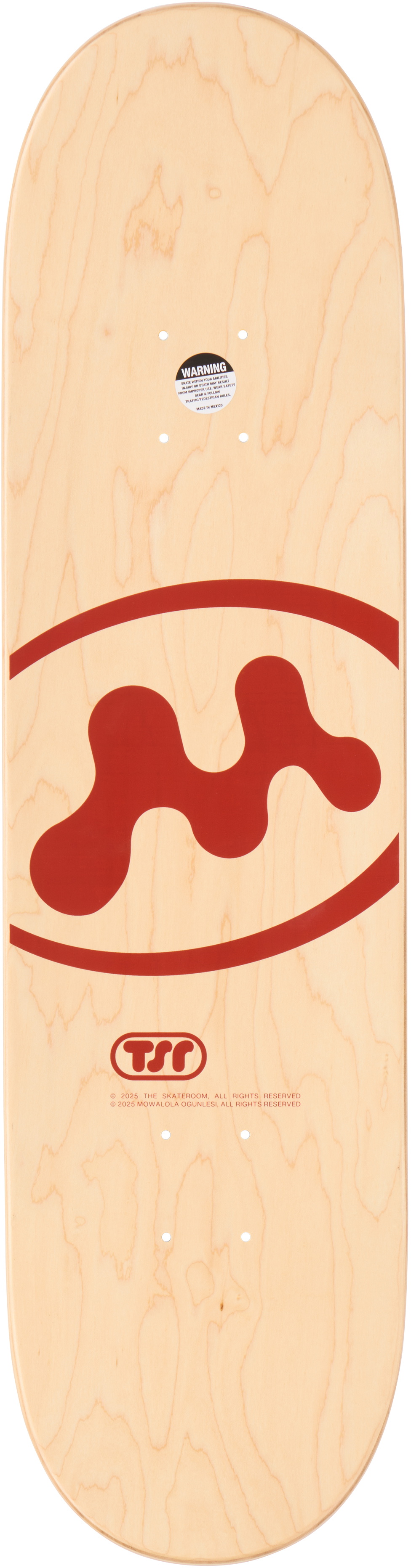The Skateroom Silver Mowalola Edition 'JC' Skateboard Deck