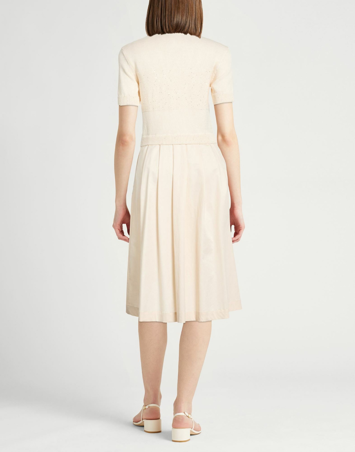Peserico Womens Midi dress Cream