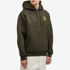 Moncler Men's Badge Logo Hoodie in Green