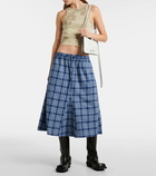 Acne Studios Checked mid-rise cotton maxi skirt