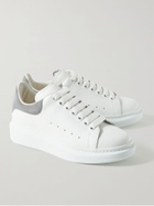 Alexander McQueen - Exaggerated-Sole Suede-Trimmed Leather Sneakers - White