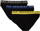 Boss 3-Pack Black & Multicolor Briefs