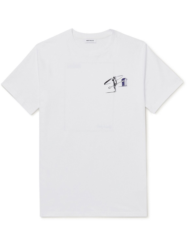 Photo: Norse Projects - Daniel Frost Slim-Fit Printed Cotton-Jersey T-Shirt - White