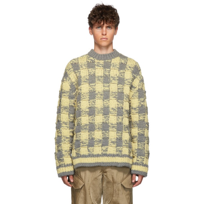 Photo: Landlord Yellow and Grey Gingham Showoff Sweater