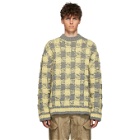 Landlord Yellow and Grey Gingham Showoff Sweater