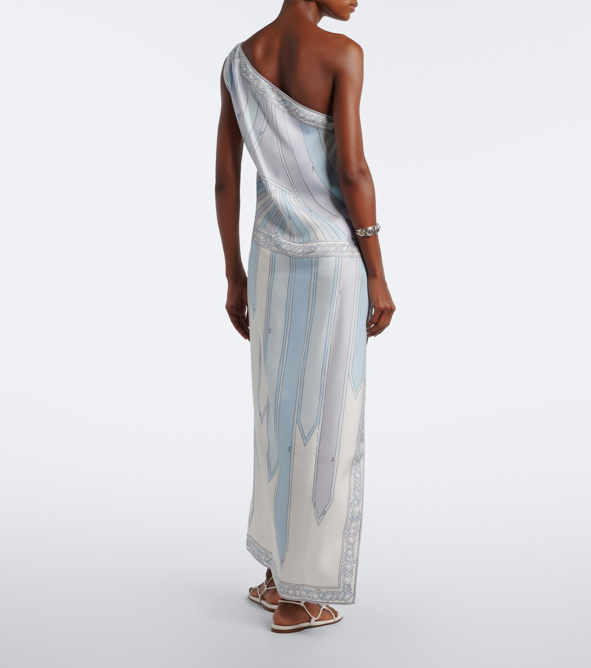 Pucci Iride one-shoulder silk twill gown