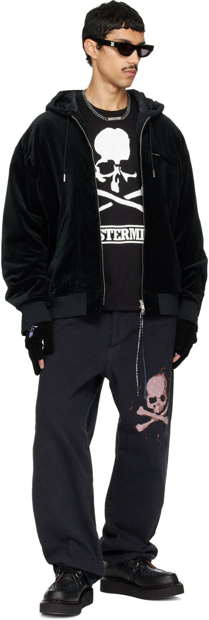 mastermind JAPAN Black MJ Wide Denim Jeans