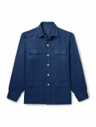 Anderson & Sheppard - Linen Overshirt - Blue