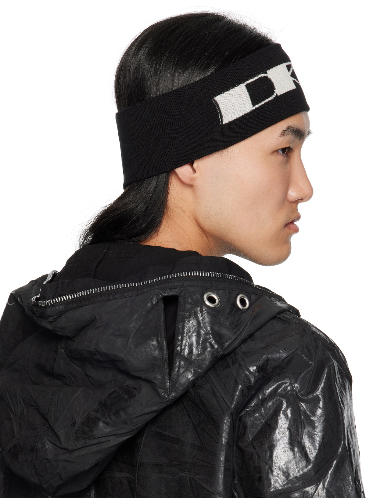 Rick Owens DRKSHDW Black Hollywood Cotton Headband Rick